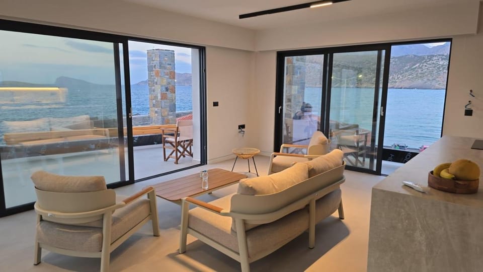 Natural landscape, Living room, Seating area, Sea view