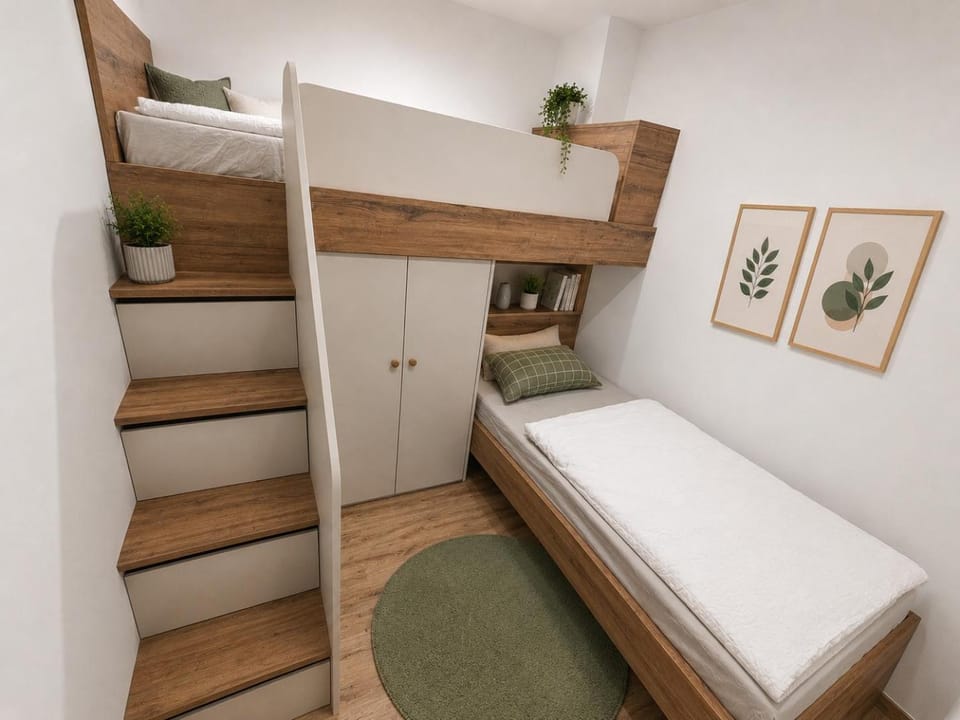 children, bunk bed