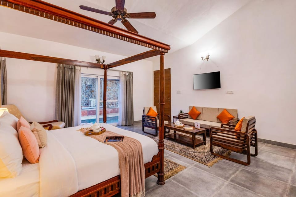 ELIVAAS The Aravalli Reserve The Isley Pet-Friendly Villa with Pool, Gazebo and Sit Out Villa in Haryana