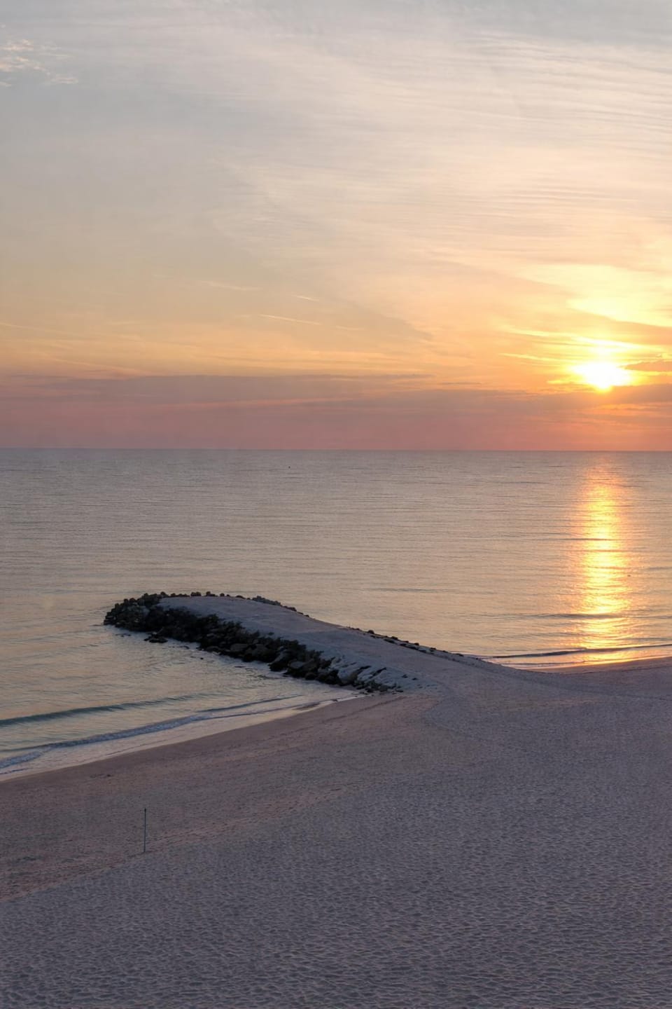 Beach, Sea view, Sunset
