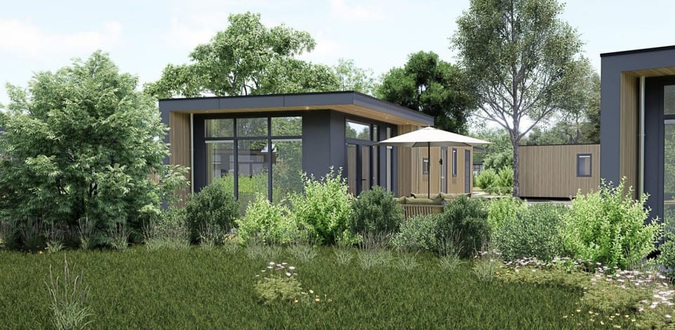 Lodge Huis ter Huynen - De Eik met Hottub Chalet in Drenthe (province)