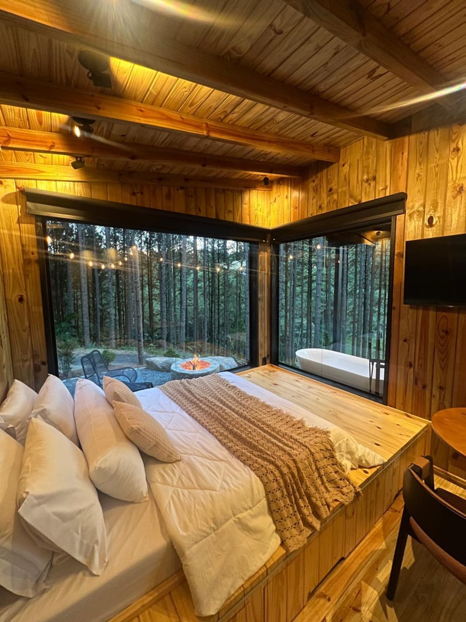 Cabana para casal com banheira e vista na natureza Chalet in State of Santa Catarina