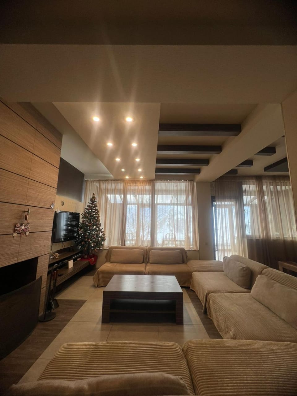 Living room, fireplace