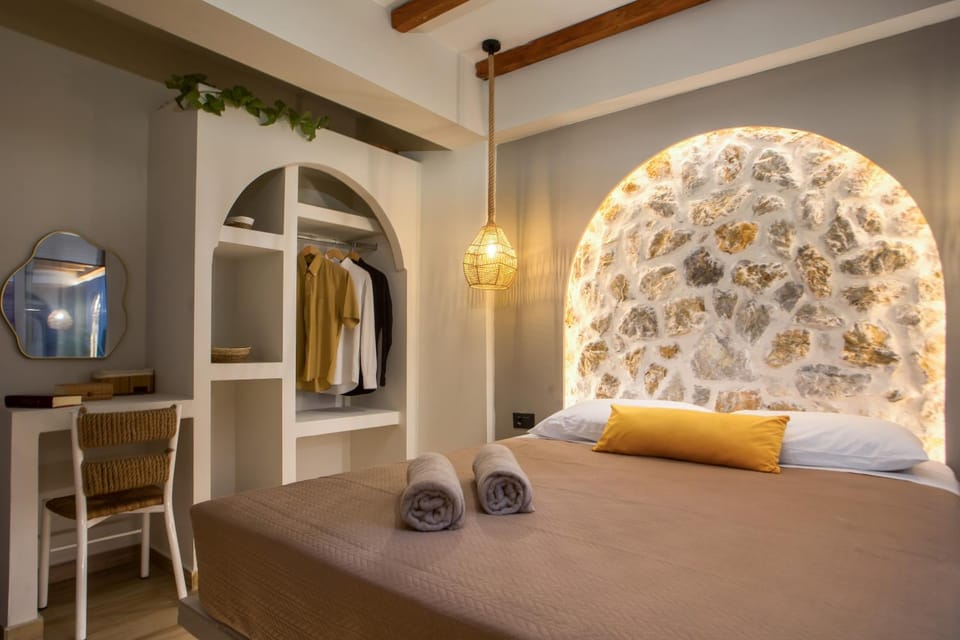 Bed, Photo of the whole room, Bedroom, towels, wardrobe