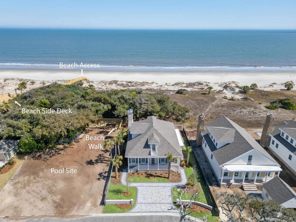 Sea Dip Cottage Beachfront 4BR 3'5BA House with Beach Access & Stunning Views House in Camden County