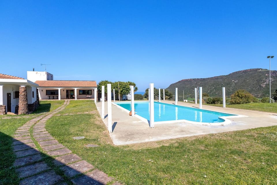 Property building, Living room, Swimming pool