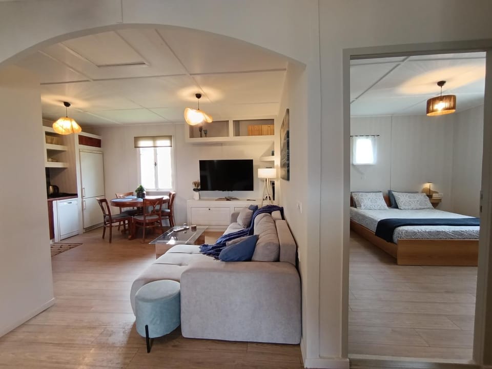 Bed, TV and multimedia, Living room, Photo of the whole room, Seating area, Bedroom