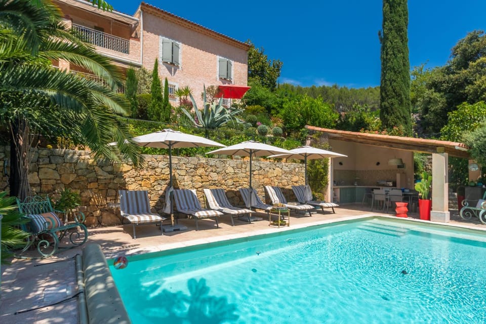 Property building, Living room, Swimming pool