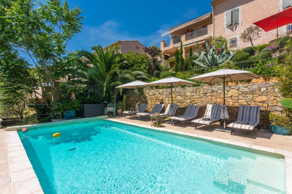 Property building, Living room, Swimming pool