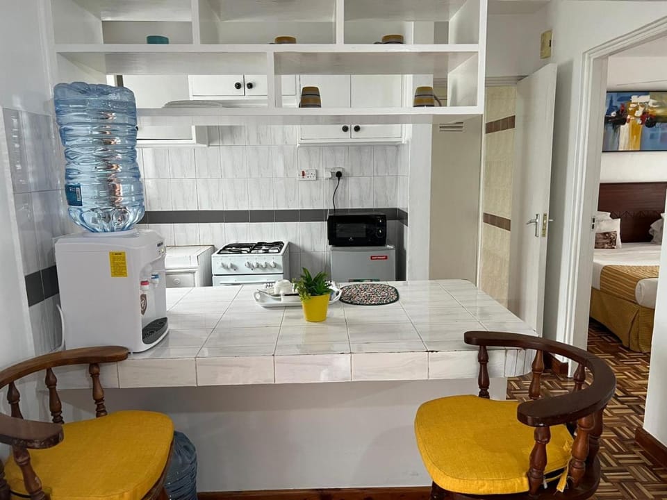 Living room, kitchen