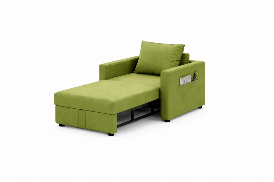 Bed, Living room, Seating area