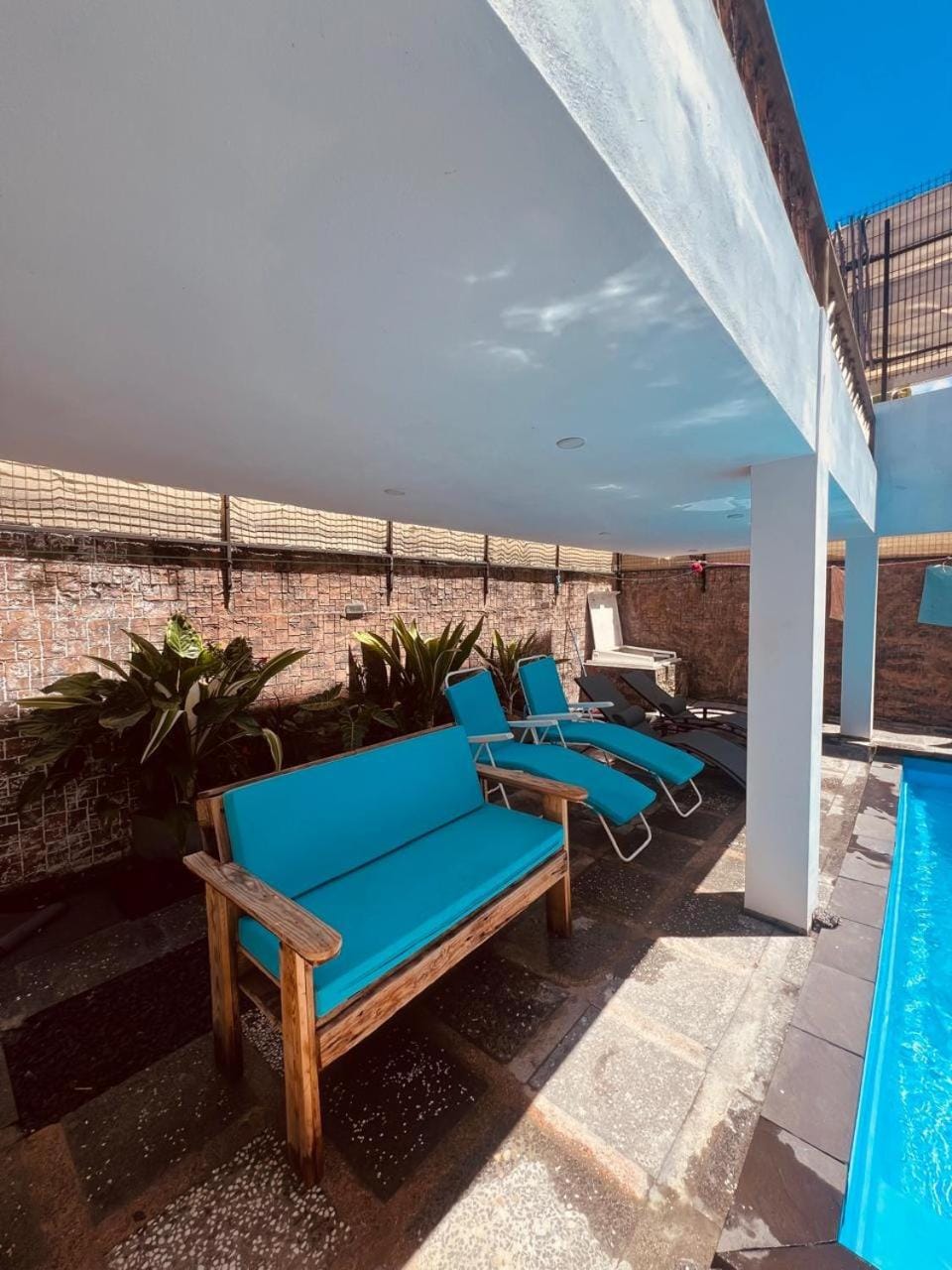 Patio, Day, Pool view, Swimming pool, sunbed