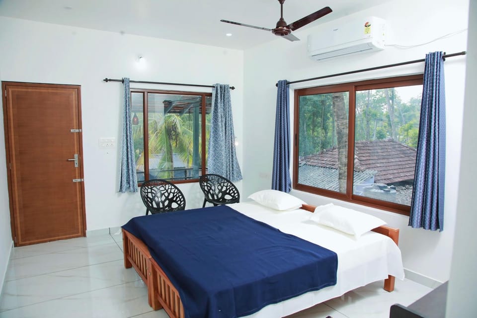 Bed, View (from property/room), Bedroom, air conditioner