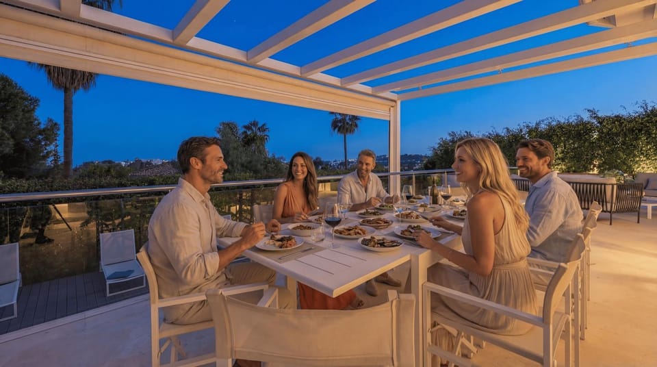 Night, Balcony/Terrace, Dining area