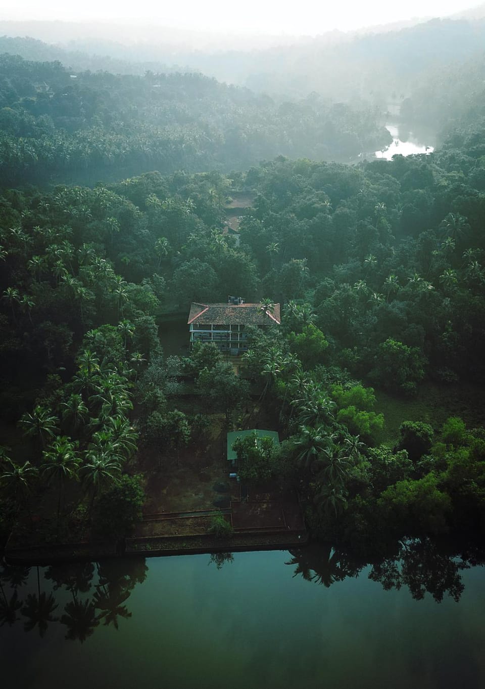 Property building, Natural landscape, Bird's eye view, River view
