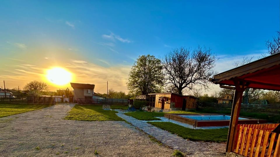 Garden view, Swimming pool, Sunset