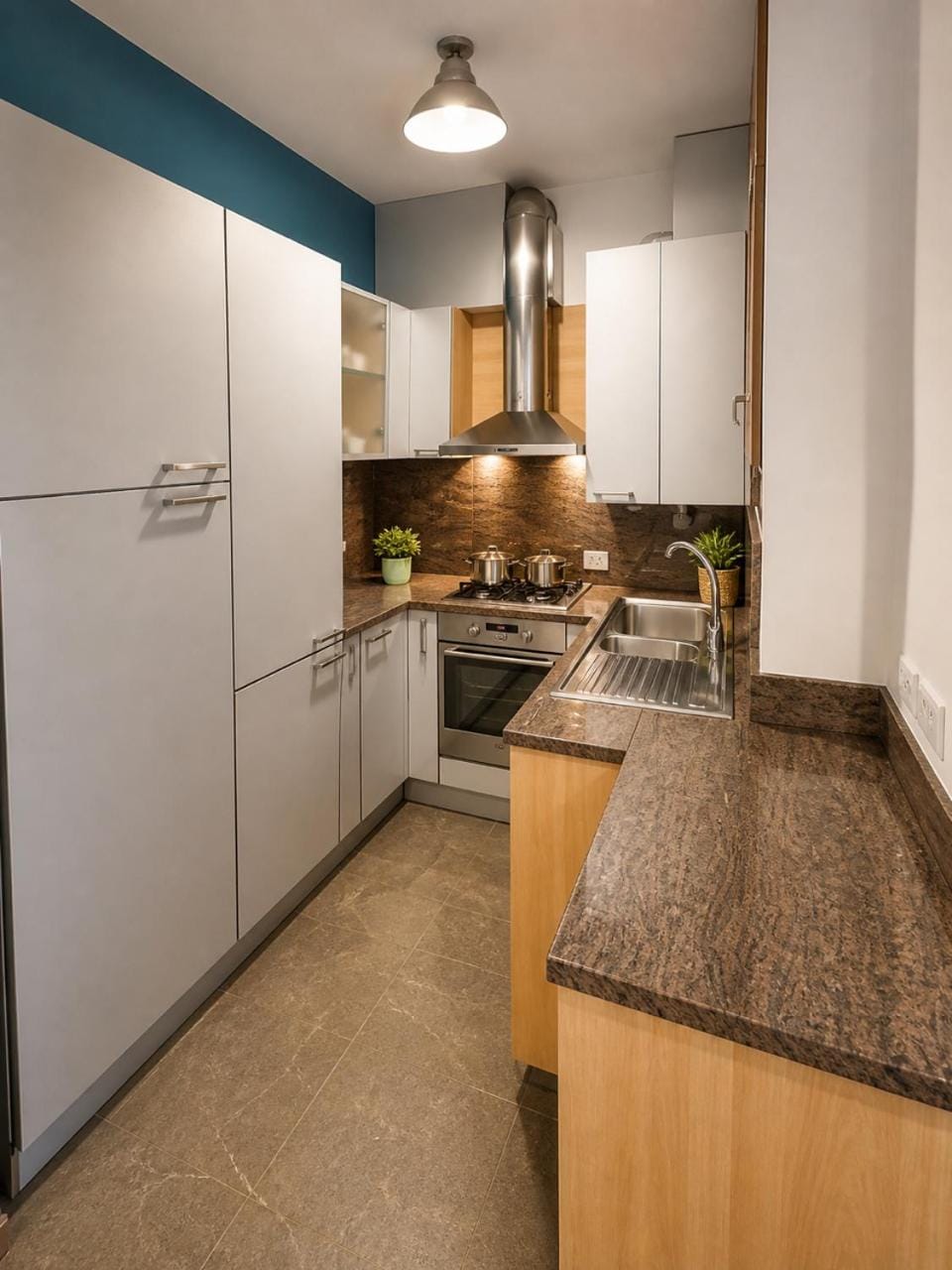 Kitchen or kitchenette, dishwasher, microwave, oven