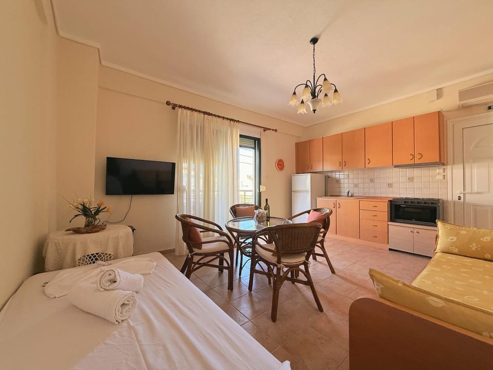 Bed, TV and multimedia, Kitchen or kitchenette, Living room, Photo of the whole room, Seating area, oven, pet friendly