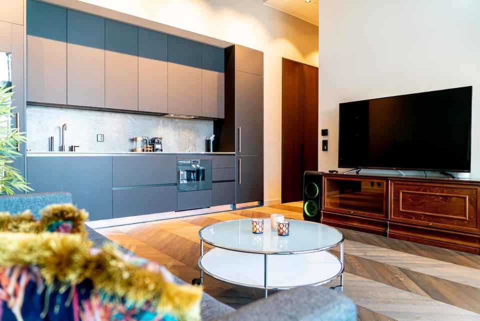 TV and multimedia, Kitchen or kitchenette, Living room, Seating area, Evening entertainment, oven