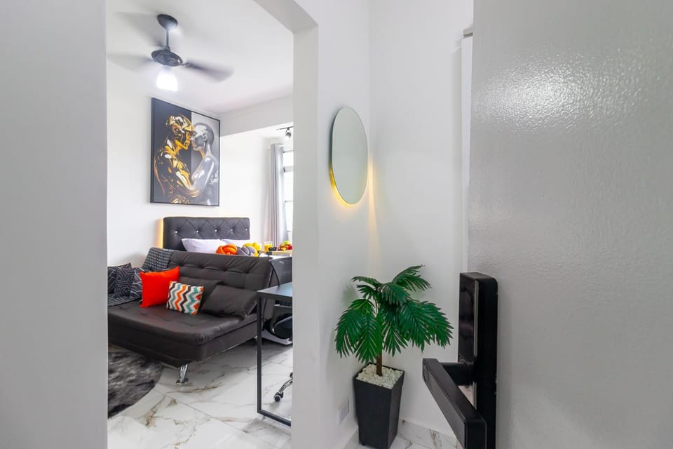 Apê Vista Mar Inesquecível com Garagem - 2 min Shopping Apartment in Santos