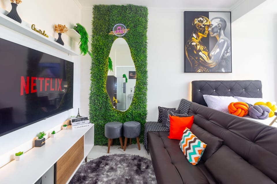 Apê Vista Mar Inesquecível com Garagem - 2 min Shopping Apartment in Santos
