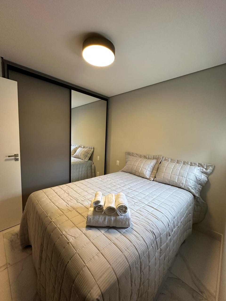 Bed, Photo of the whole room, Bedroom, towels, wardrobe