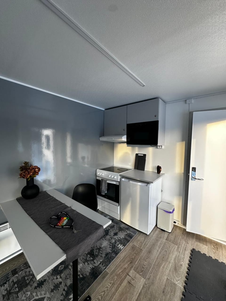 Kitchen or kitchenette, oven, stove