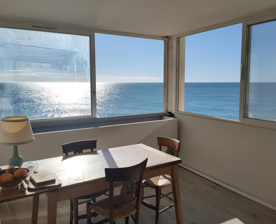 Patio, Natural landscape, Dining area, Sea view