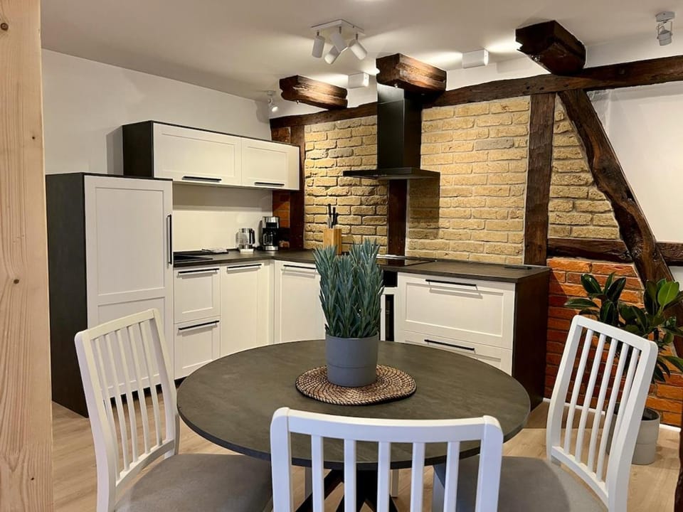 Dining area, oven, stove