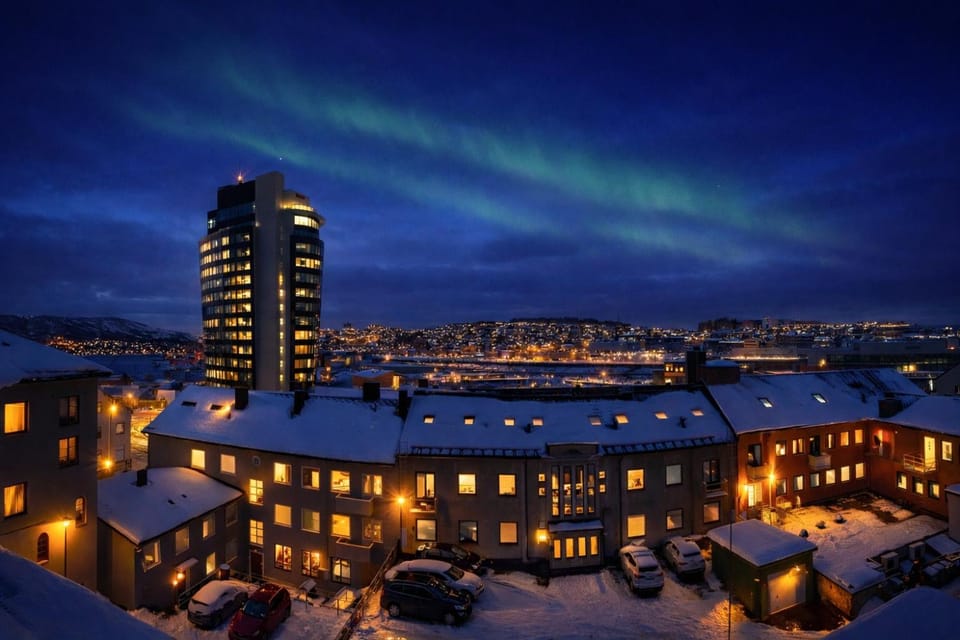 Night, Natural landscape, Balcony/Terrace, City view