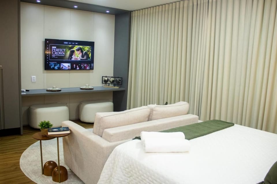 Bed, TV and multimedia, Living room, Bedroom