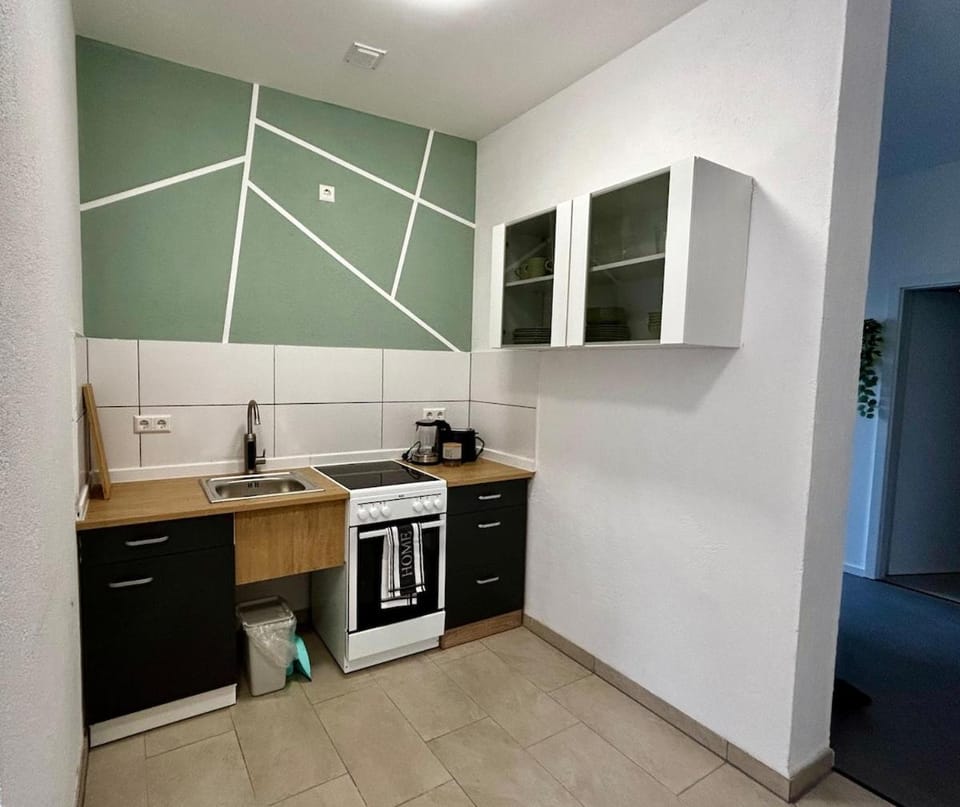 Kitchen or kitchenette, stove, kitchen