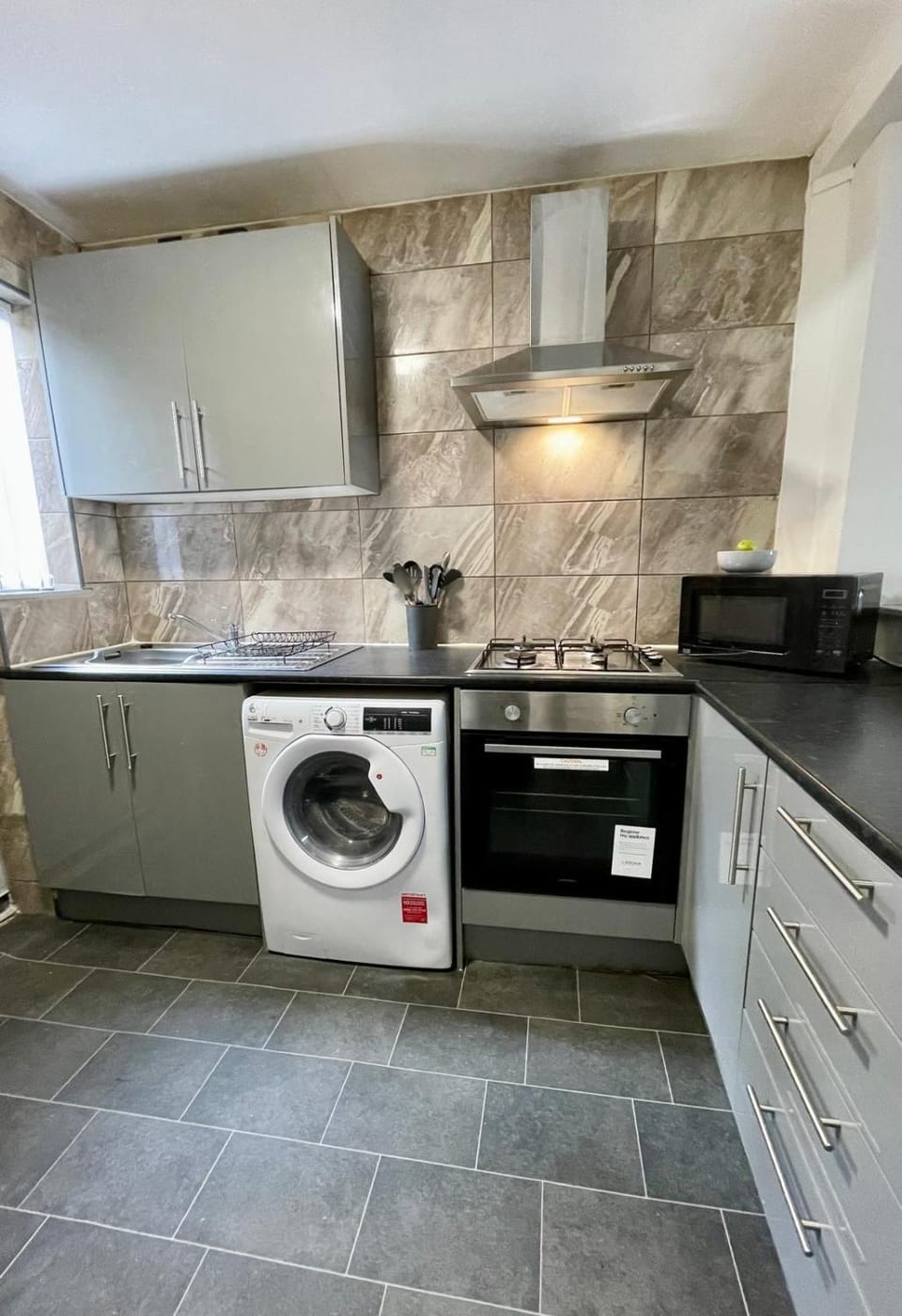 dishwasher, microwave, washing machine, kitchen