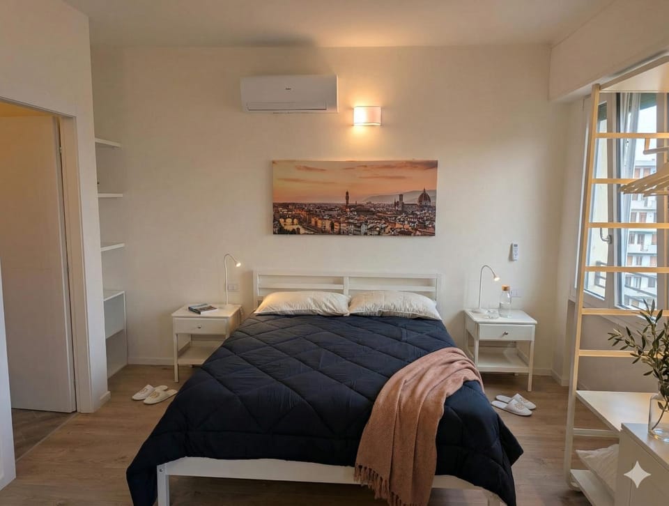 Bed, air conditioner