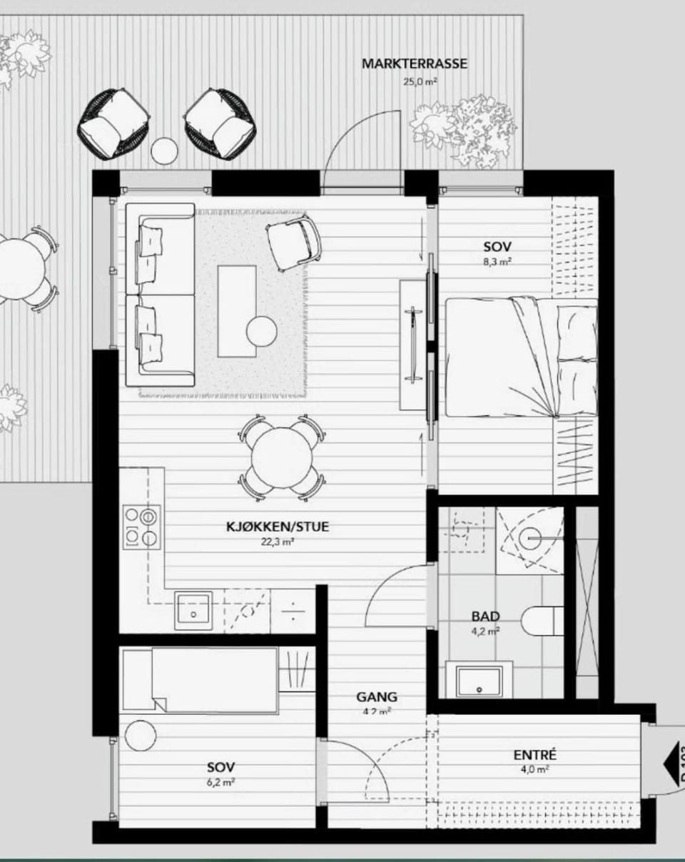 Ny stilren og praktisk leilighet Apartment in Trondheim