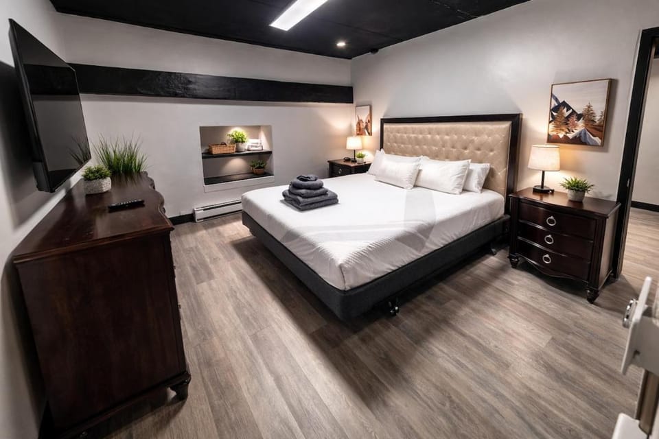 Private Suite, King Bed, Big Screen Sleeps 4 Apartment in Hamilton
