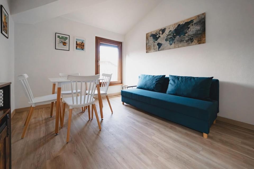 Bed, Living room, Dining area