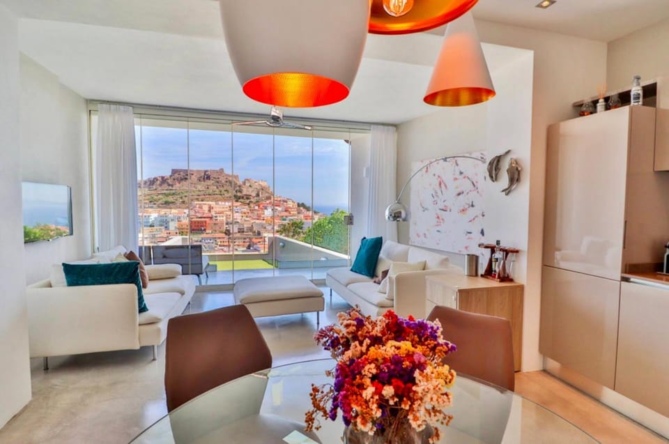 Natural landscape, Living room, Seating area, Garden view, Landmark view