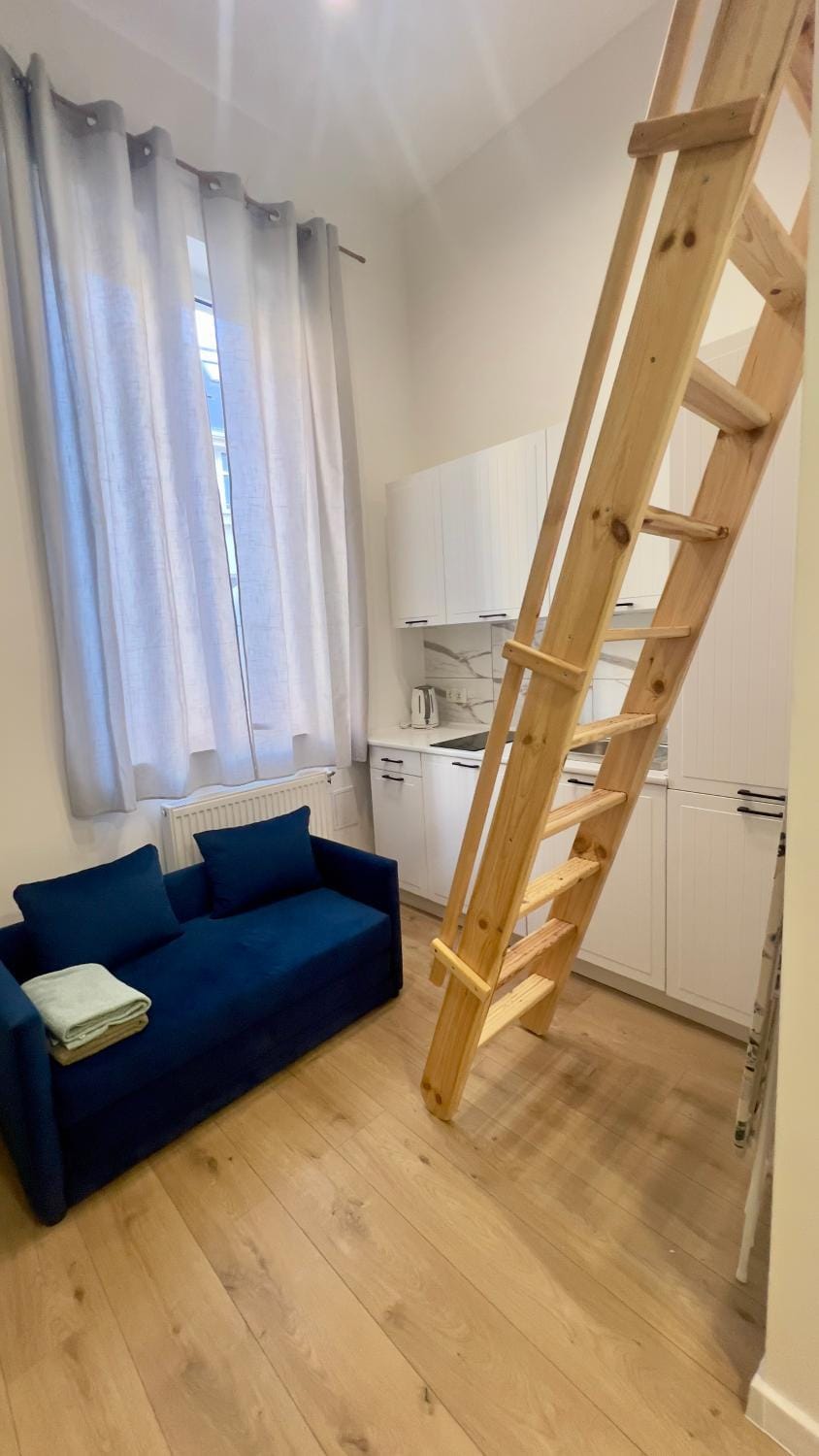 Studio apartment with a mezzanine in the city center Apartment in Poznan