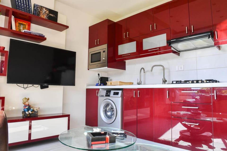 TV and multimedia, Kitchen or kitchenette, Living room, microwave, stove, washing machine