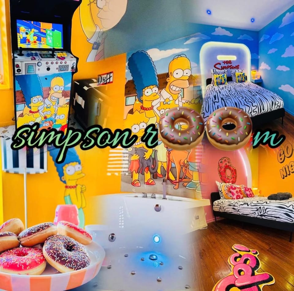 Simpson, Atypique, Parking, Jacuzzi, Jeux, borne Arcade Apartment in Epernay