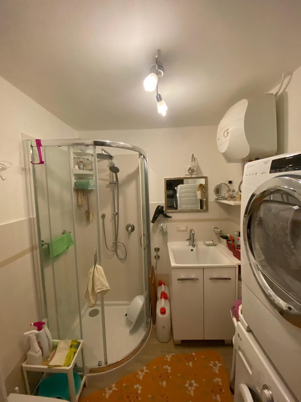 Shower, Bathroom, washing machine, dryer