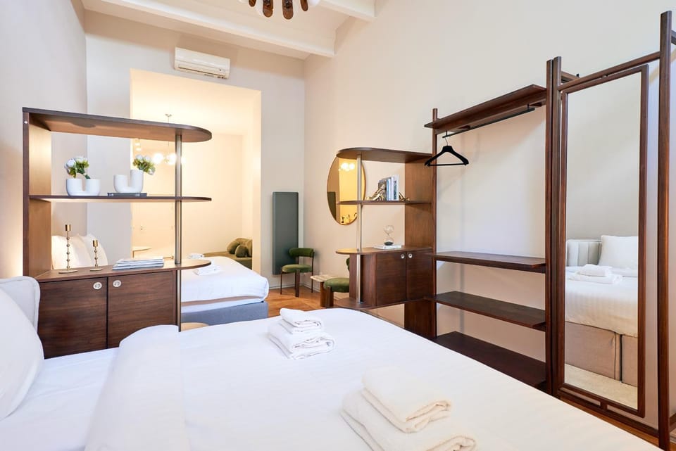 Bed, Photo of the whole room, Bedroom, towels, wardrobe