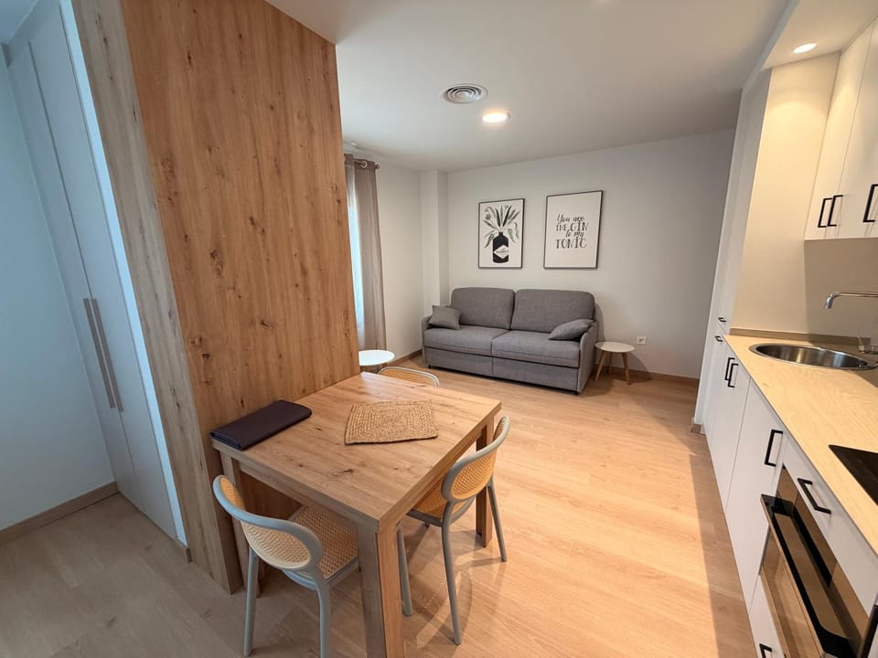 Kitchen or kitchenette, Living room, Dining area