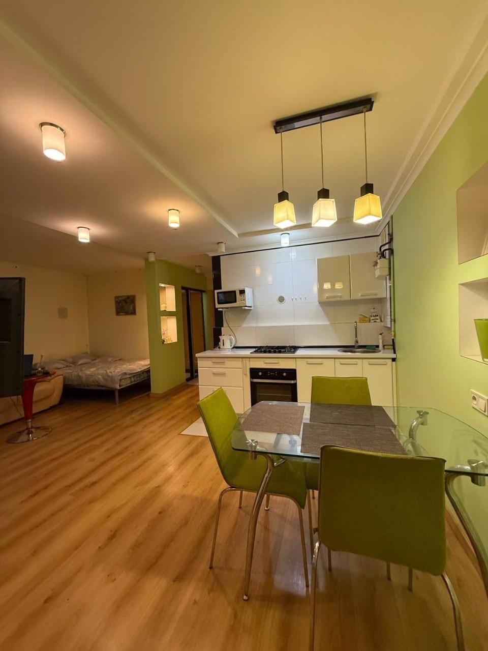 Солнечный 1 кв Студия Евро Вид на реку новый мост Apartment in Dnipro