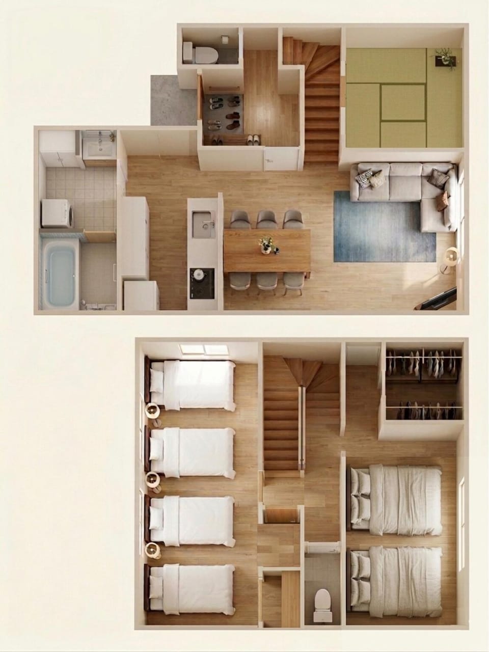 New Open Riverside House for 10 Guests Near Najima Station Parking House in Fukuoka