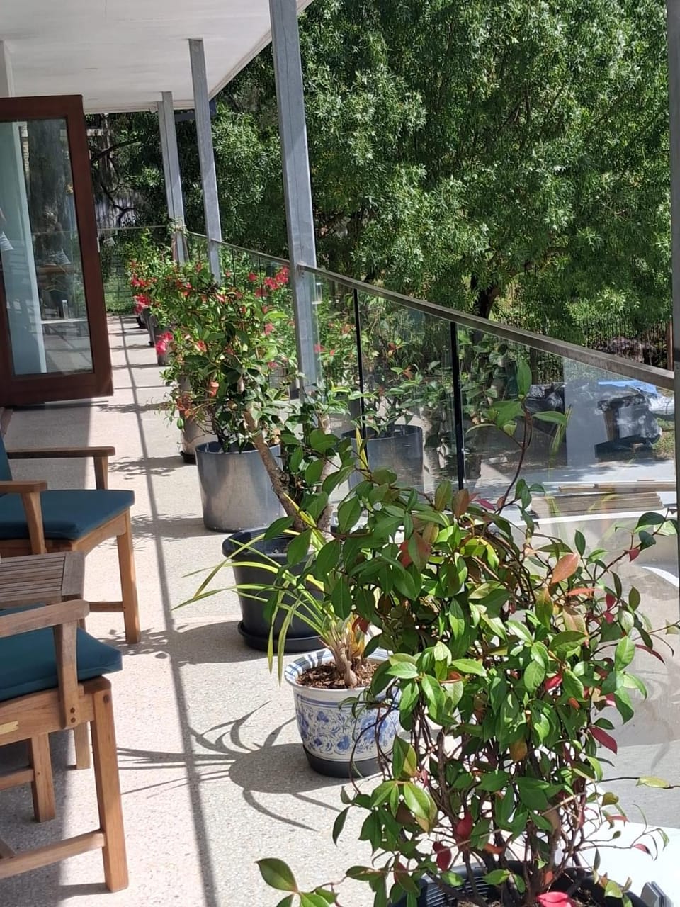 Patio, Day, Balcony/Terrace, Garden view