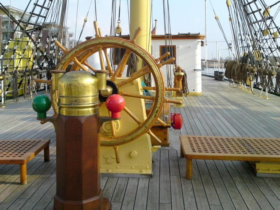 Schulschiff Deutschland Bremerhaven Docked boat in Bremerhaven