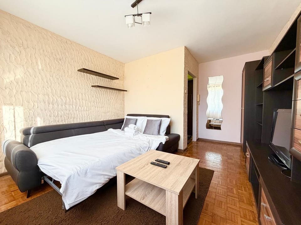 Communal lounge/ TV room, Bed, TV and multimedia, Living room, Photo of the whole room, Seating area, Evening entertainment, Bedroom