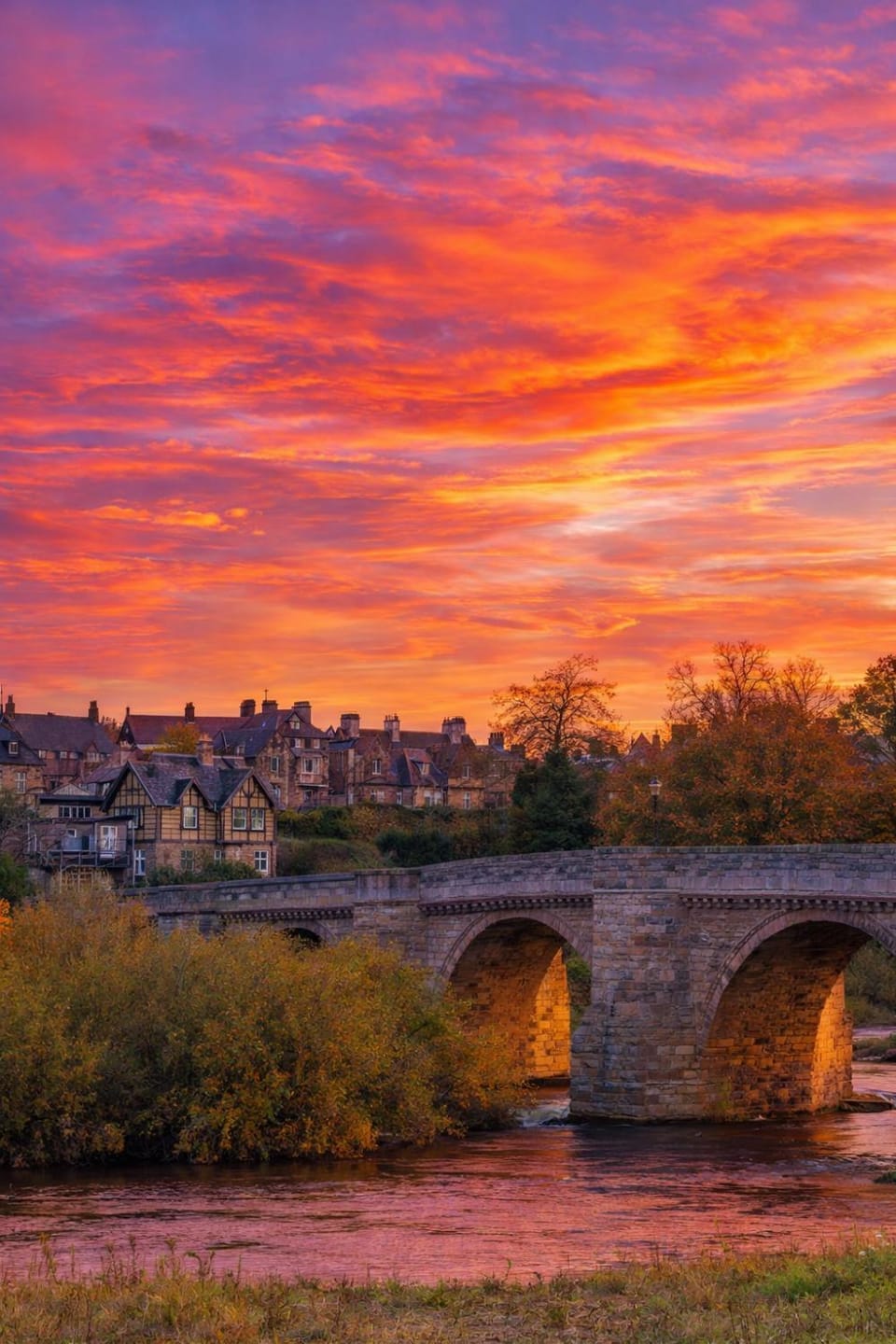 Nearby landmark, Natural landscape, Landmark view, River view, Sunset